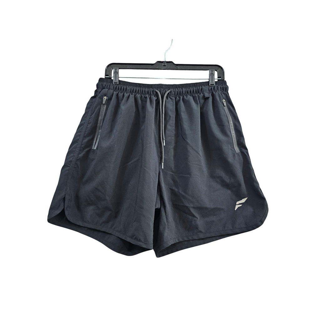 Flag Nor Fail Athletic Shorts Mens XL Black Zipper Pockets Gym Workout Training